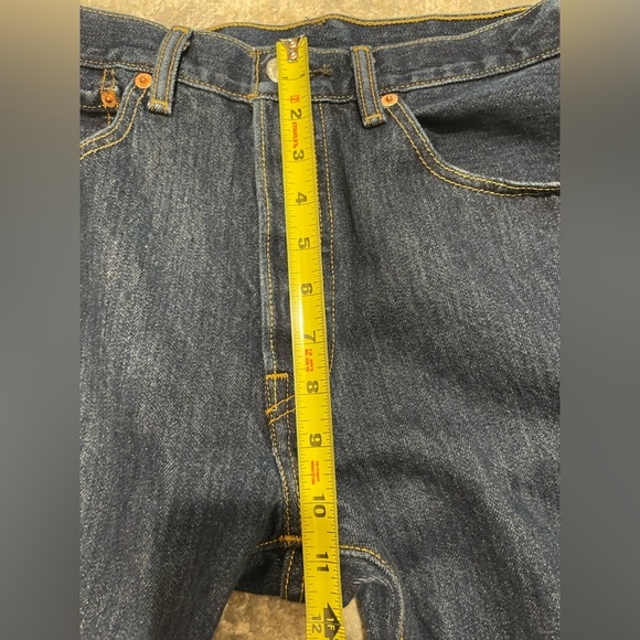 Levi’s 501 Button Fly Jeans Men’s 32x29 100% Cotton Dark Wash Straight Leg EUC - Picture 12 of 12